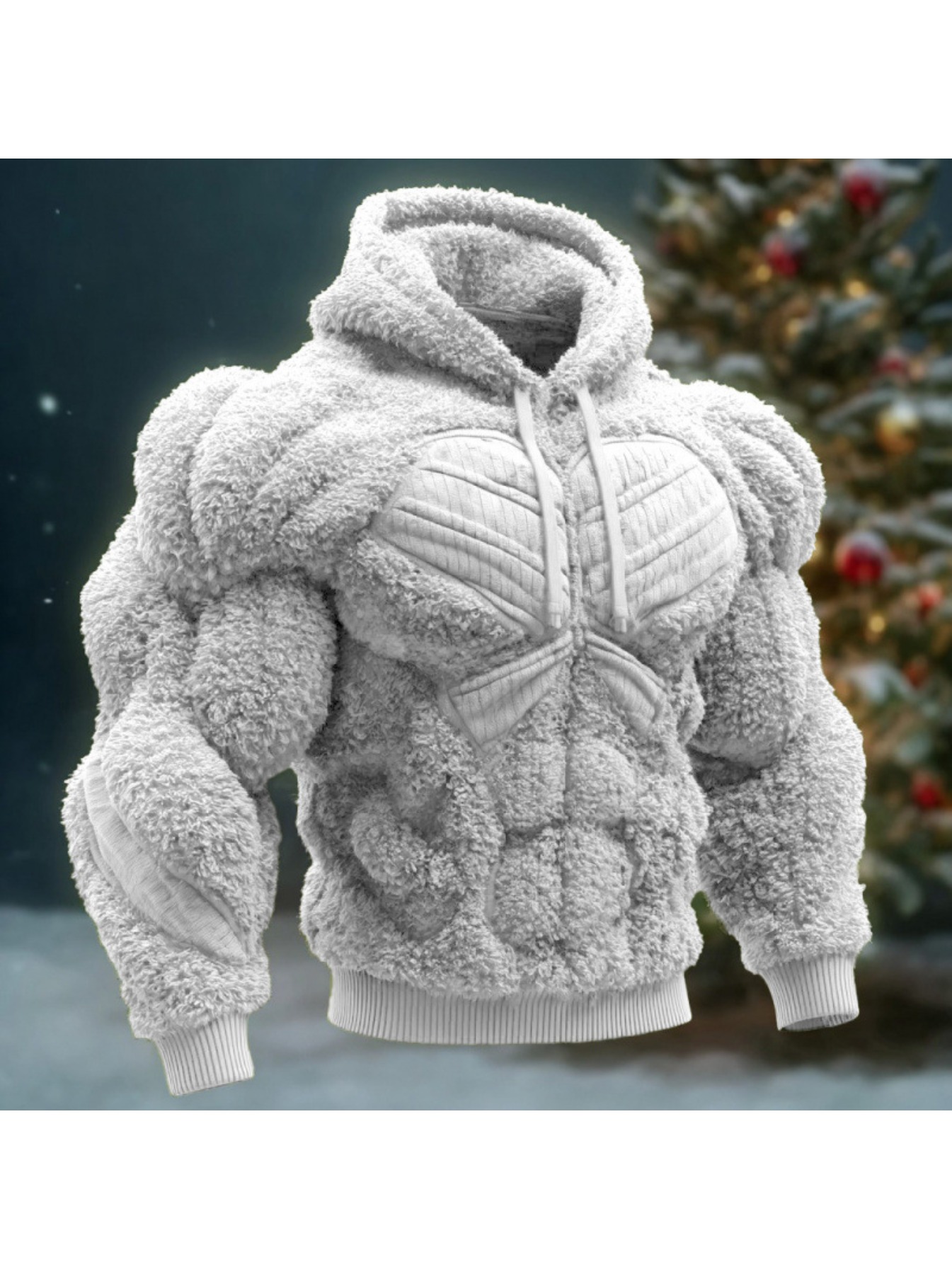 Plus Size - 3D Digital Printed Hoodie | New Spring Fashionable Hooded Long-Sleeved Top, Warm Men'S Clothing with Crew Neck, Regular Fit, Slight Stretch Fabric, Vintage and Casual Style - Image 3