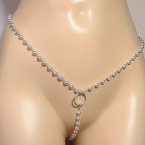 Women's Sexy Faux Pearl Body Chain Lingerie - Adjustable Low-Rise Panty, Luxury Comfortable Accessory for Club Party & Casual Wear