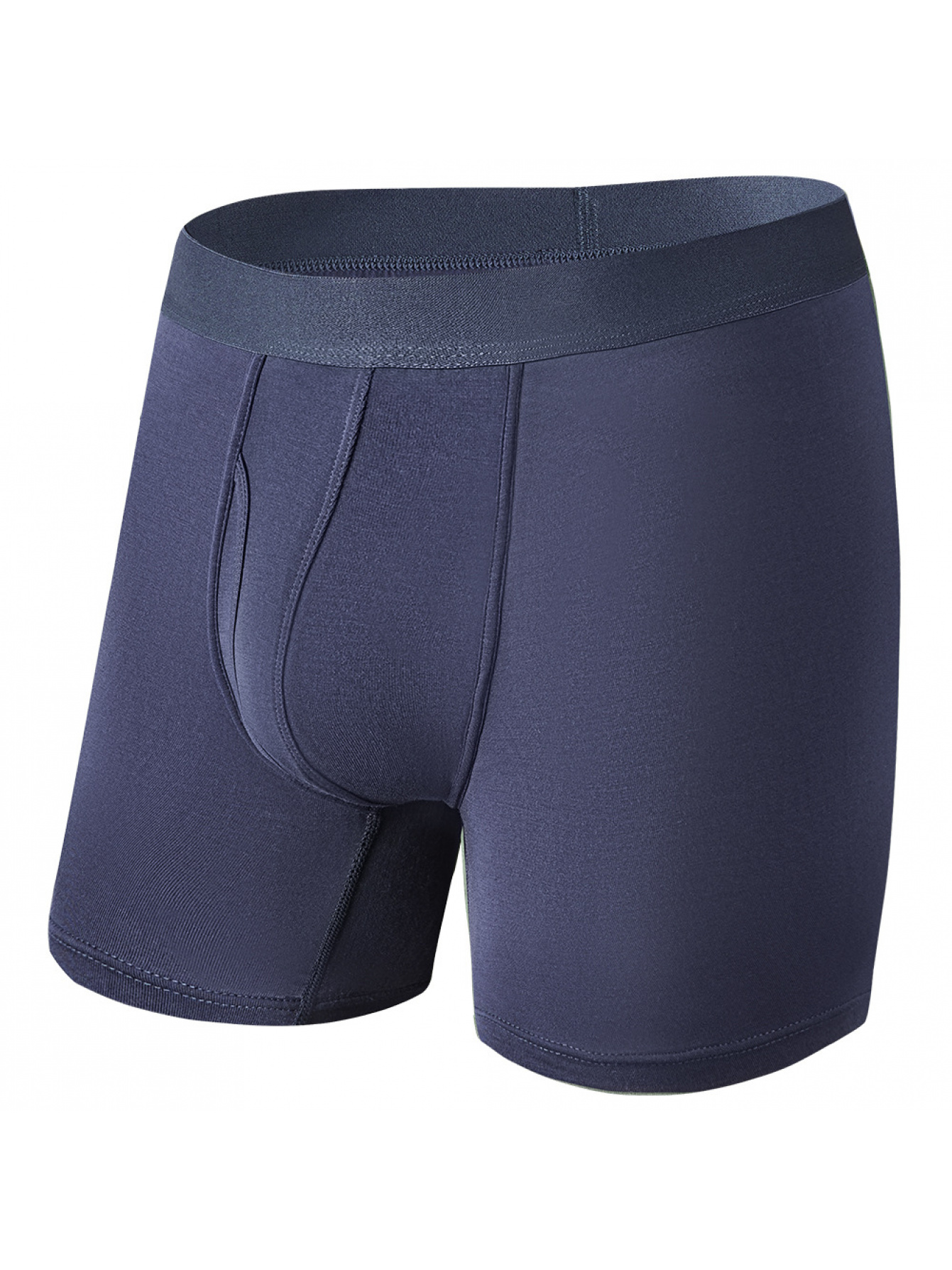 Multicolor Random Men's Extended Length Bamboo Fiber Boxers- Mid-rise, Sports Breathable Underwear. Light Beige-friendly, Moisture-absorbing, Quick-drying, No Stuffiness or Sweat. Comfortable, Breathable, High Elasticity, Seamless, Plus Sizes - Image 3