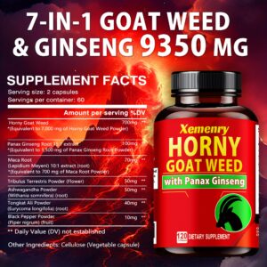 Horny Goat Weed - Boost Your, High-Quality Mixed Formula - 120 Capsules