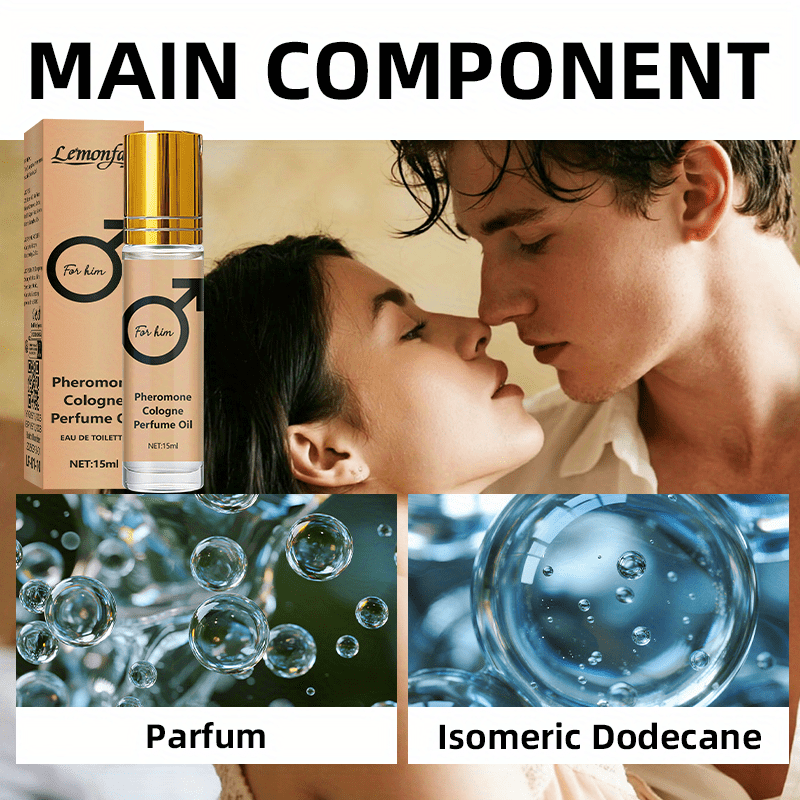 Men'S Pheromone Fragrance Oil - Enduring Fresh Fragrance, Earthy Notes, Stylish Golden Packaging, Perfect for Romantic Outings And Special Events, Dating Scent, Luxurious Presentation, Premium Quality Packaging. - Image 3