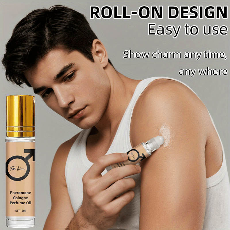 Men'S Pheromone Fragrance Oil - Enduring Fresh Fragrance, Earthy Notes, Stylish Golden Packaging, Perfect for Romantic Outings And Special Events, Dating Scent, Luxurious Presentation, Premium Quality Packaging. - Image 9
