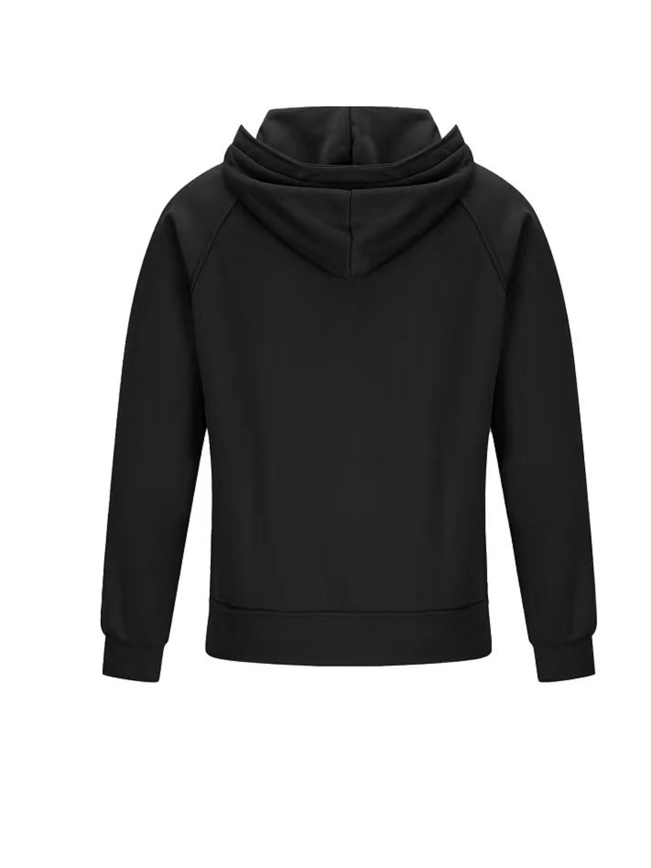 Men'S Heavy-Duty Full-Zip Hoodie - Long Sleeve Zipper Jacket with Front Pockets, Soft Warm Outerwear for Fall/Winter, Casual Outdoor & Everyday Streetwear - Black (2025 Autumn/Winter Collection), Zip Up Hoodie, Fall Winter Apparel - Image 6