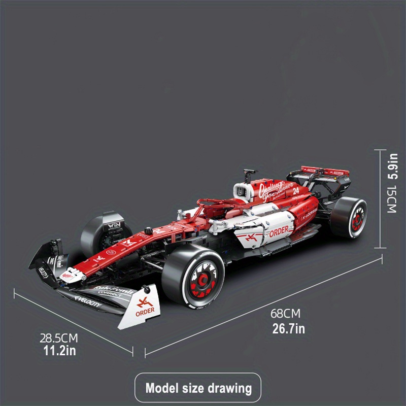 1900 Red And White Super Sports Car Construction Set, Decorative Model Kit, Ideal Present for Couples, Holiday Surprise, Christmas, New Year Gift, Shipped in a Sturdy Color Box - Image 7