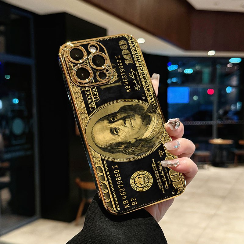 Phone Case - High-End Quality! A Gold-Plated Phone Case with Classic Elements And Creative Designs, Featuring UV Printing, Wear-Resistant And Anti-Slip Properties, Made from PC Material, Compatible with Various Iphone Including 17/16/15/14/13/12/11. - Image 5