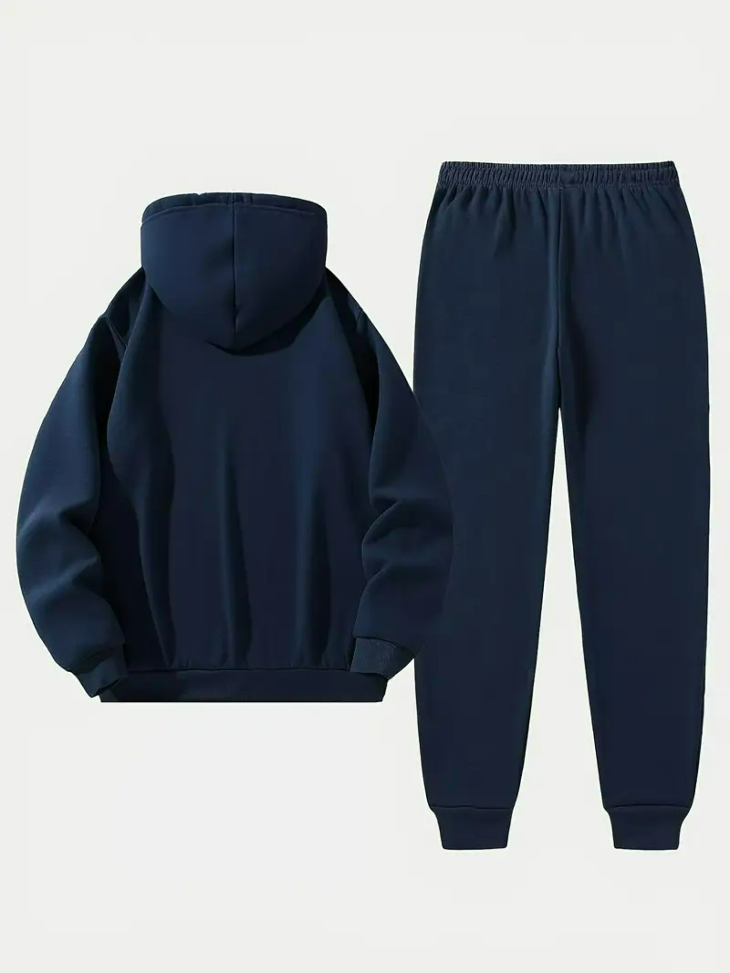 Halloween Special: Men'S Heavyweight 250G Sweatshirt And Fleece-Lined Sweatpants, a Two-Piece Sportswear Set Featuring a BLACK Letter Print Hoodie And Casual Street Fashion Drawstring Pants, a Trendy Brand That'S Versatile - Image 9