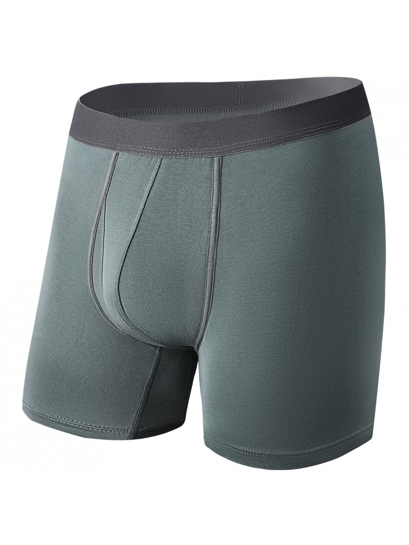 Multicolor Random Men's Extended Length Bamboo Fiber Boxers- Mid-rise, Sports Breathable Underwear. Light Beige-friendly, Moisture-absorbing, Quick-drying, No Stuffiness or Sweat. Comfortable, Breathable, High Elasticity, Seamless, Plus Sizes - Image 6