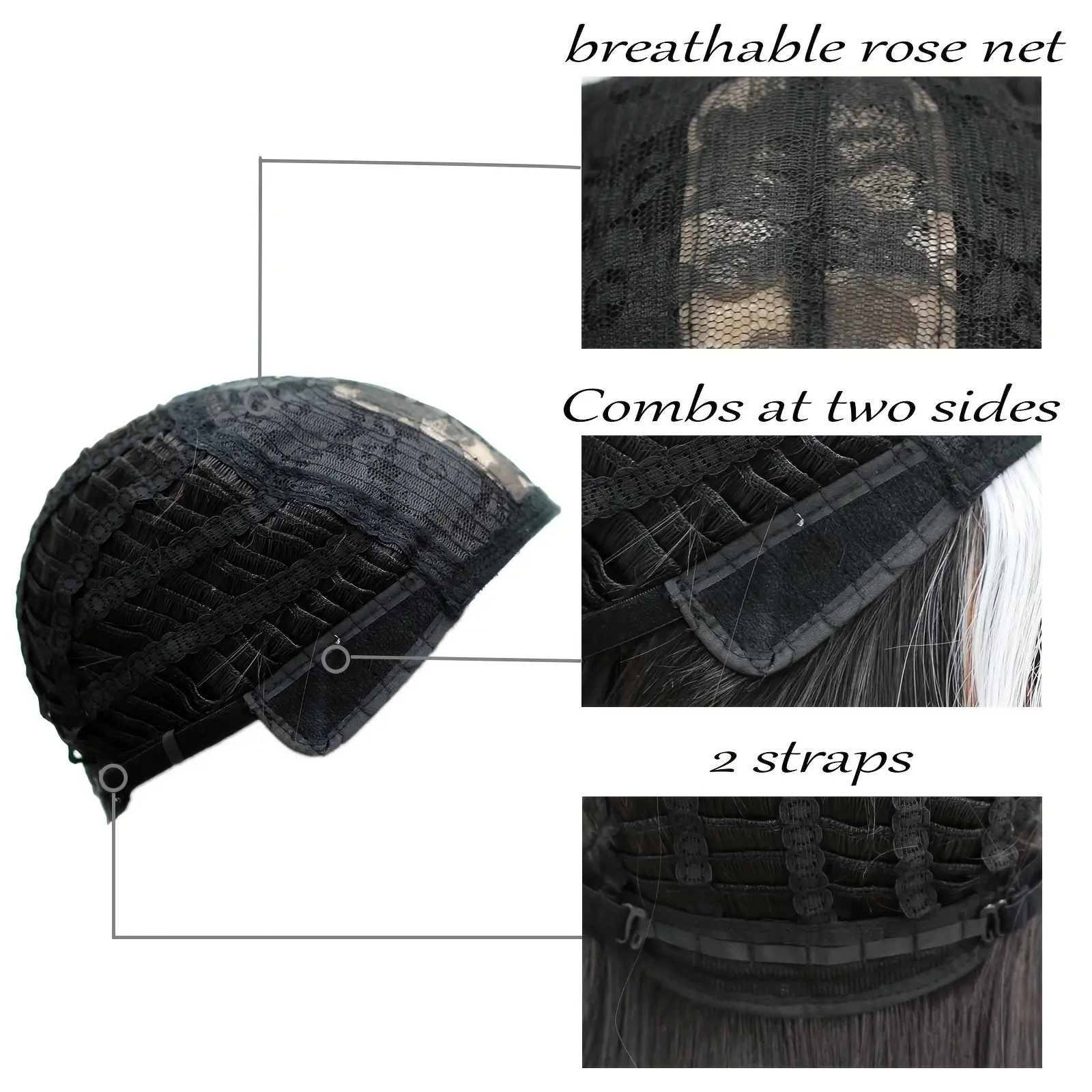 Women' & Suitable for Women' Long Straight Synthetic Heat-Fused Fiber Wig - Natural Looking Hairpiece with Cosplay, Daily Wear, for Party, for African Descent, 26inch - Image 6