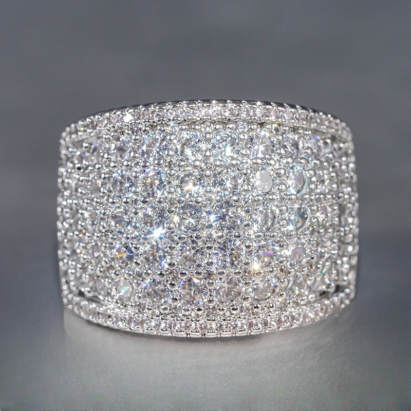 Elegant Secret Store Featuring Sparkling Synthetic Zircon Wide Band Rings for Both Teenager And Teenager, Perfect for Weddings, Parties, Casual Outings, Vacations, And Exquisite Music Festival Accessories., For Teenager