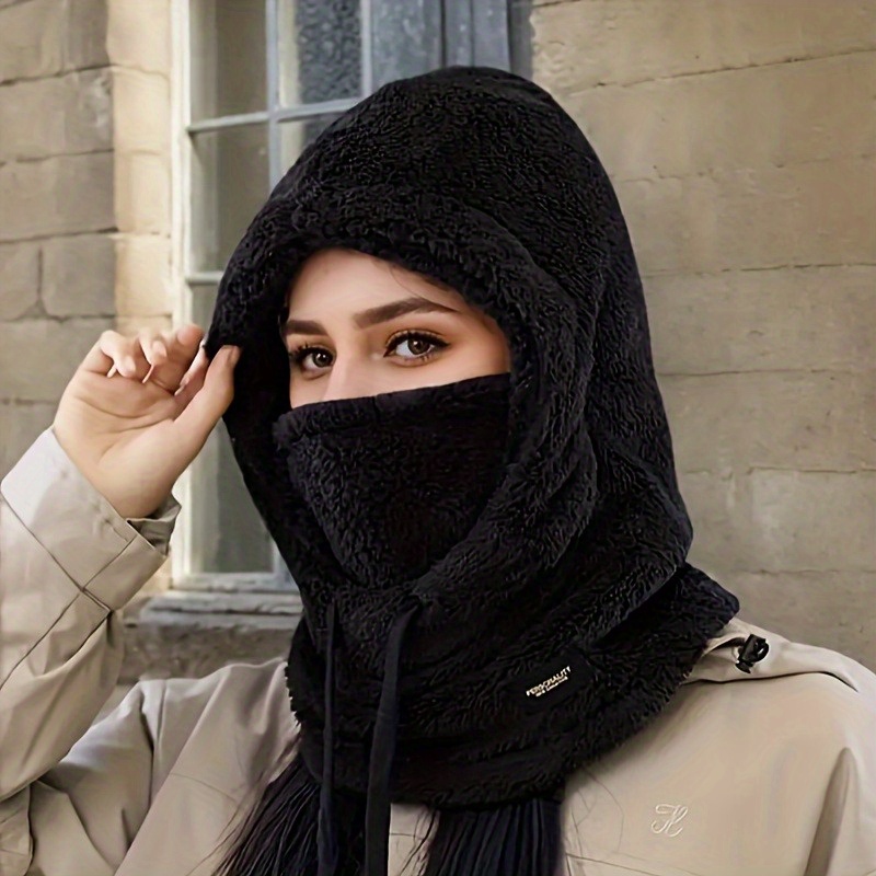 Winter Women'S Pullover Hat with Ear Protection | Windproof and Cold-Resistant, Scarf Integrated, Acrylic, Drawstring Closure, Lightweight, Suitable for Fall/Winter, Available in 6 Colors - Ideal for Christmas, Daily, Birthday Gifts. - Image 12