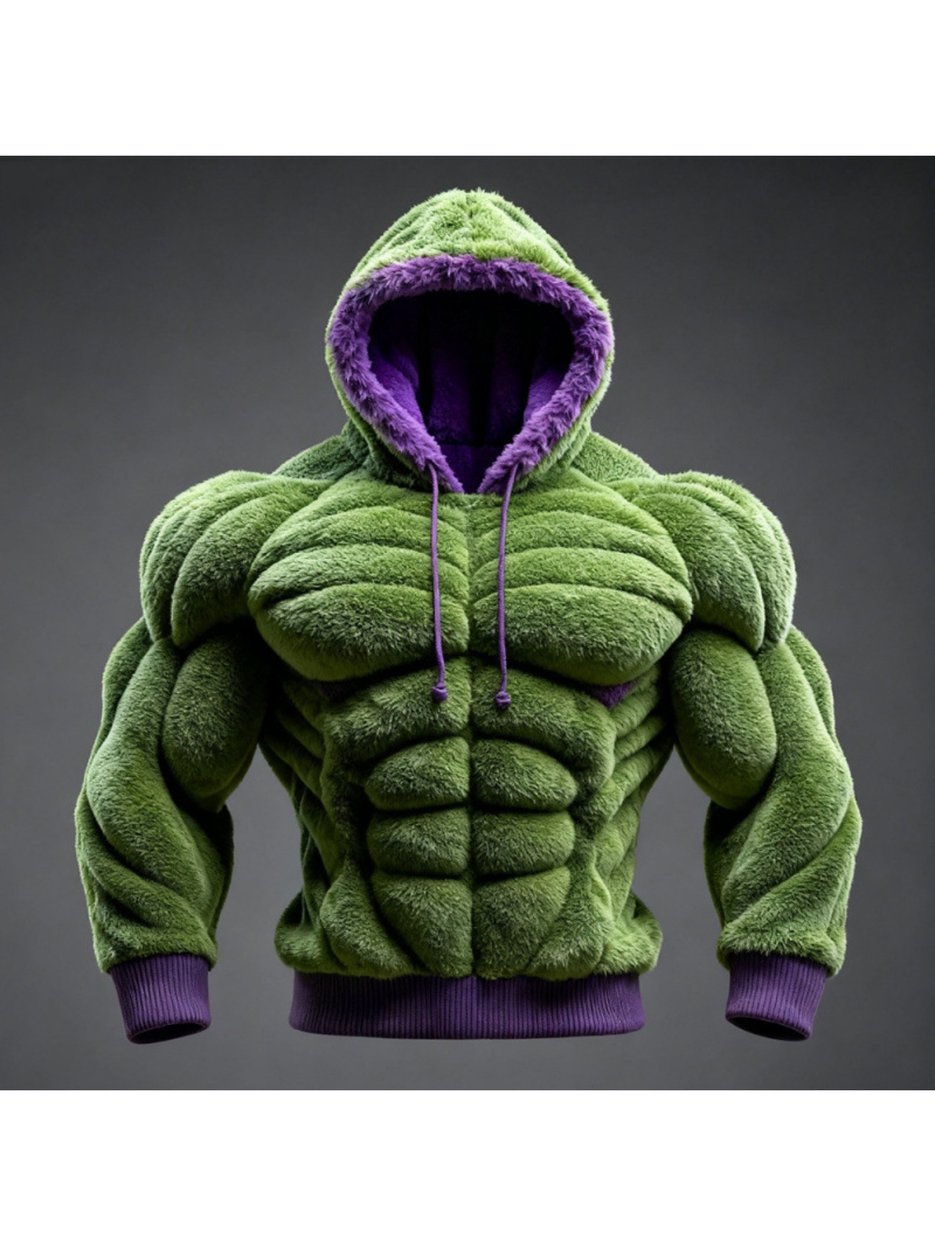 Plus Size - 3D Digital Printed Hoodie | New Spring Fashionable Hooded Long-Sleeved Top, Warm Men'S Clothing with Crew Neck, Regular Fit, Slight Stretch Fabric, Vintage and Casual Style - Image 5