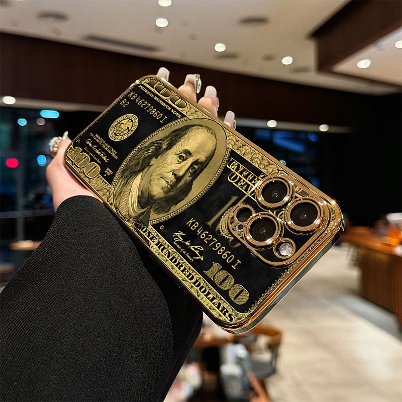 Phone Case - High-End Quality! A Gold-Plated Phone Case with Classic Elements And Creative Designs, Featuring UV Printing, Wear-Resistant And Anti-Slip Properties, Made from PC Material, Compatible with Various Iphone Including 17/16/15/14/13/12/11.