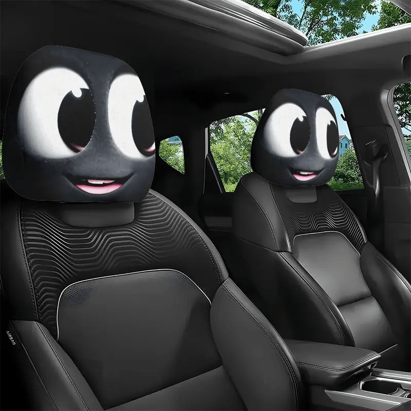 2pcs Cute Cartoon Character Seat Covers - Soft, Fit for All Vehicles, Durable & Stylish Interior Accessories, Cute Accessories, Vehicle Seat Protection, Playful Design, christmas gifts - Image 2