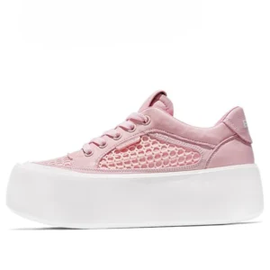 Summer Mesh Cool Feeling White Casual Sneakers Height Increasing Shoes Women's Woven Design Comfortable Breathable Sports Shoes