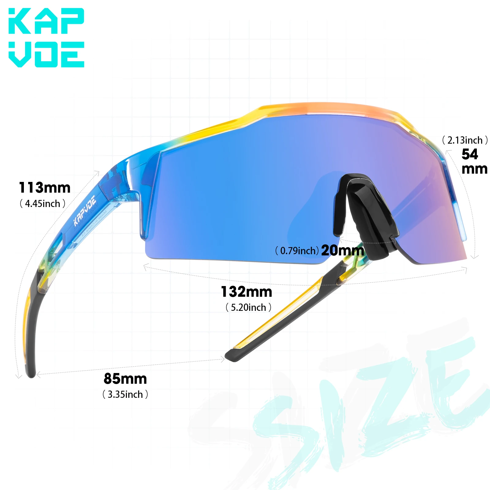 Kapvoe Cycling Sunglasses Child Polarized Sunglases Running Road Fishing Sunglasses Photochromic Sports Glasses Cycling Glasses - Image 5