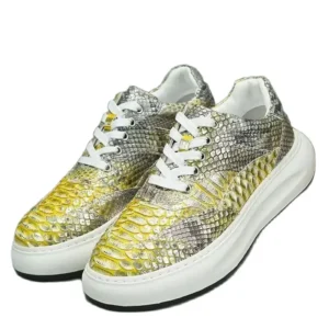 2025 new arrival Fashion Snake skin causal shoes men,male Genuine leather sneakers pdd473