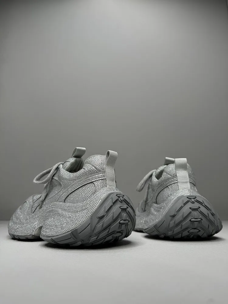 Mens Casual Shoes Genuine Leather Sneakers Design Diamonds Cowhide Lace Up High Heel Round Toe Solid Non Slip Mens Footwear - Image 4