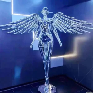 Hot Sale Mechanical Women Technology Feeling Larger Decoration KTV Metal Statue Sculpture Bar Decoration Sexy Robot with Light