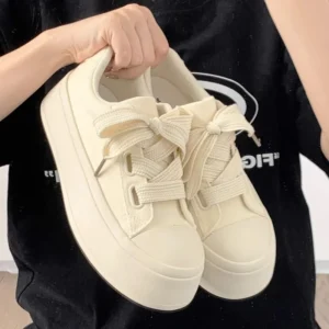 Women Shoes Canvas Breathable Walking Flat Shoes Sneakers Women Casual Vulcanized Shoes White Students Footwear 40 Size