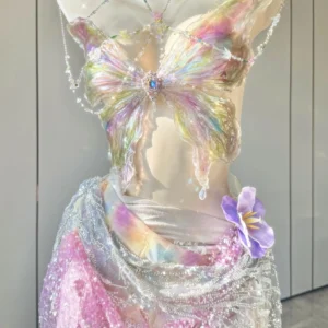 Fairy Bikini Mermaid Crystal Resin + Silicone Bra party dresses Evening dresses lingeries sexy hot arcane adult Women's swimsuit