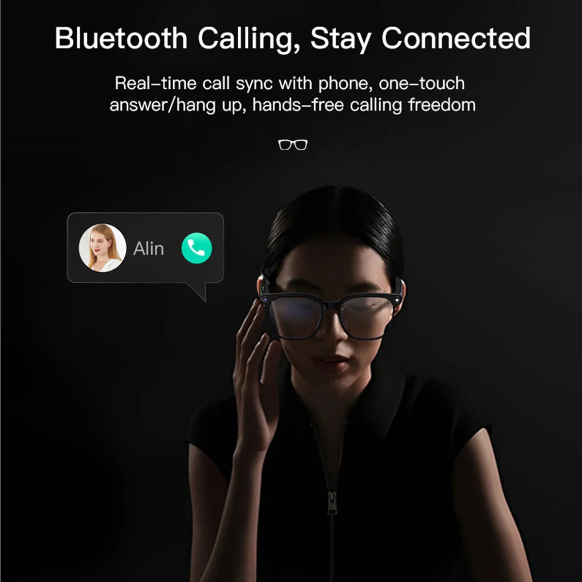 AI Smart Glasses Bluetooth with Video Camera 8MP 1080P HD Video Shooting Bluetooth Call Music Player 16GB Smart Sunglases - Image 5