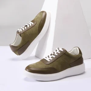 Men's Casual Shoes Comfortable Thick Sole Lace Up Office Genuine Leather Outdoor Sneakers Male Spoer Shoes Oxfords Flats