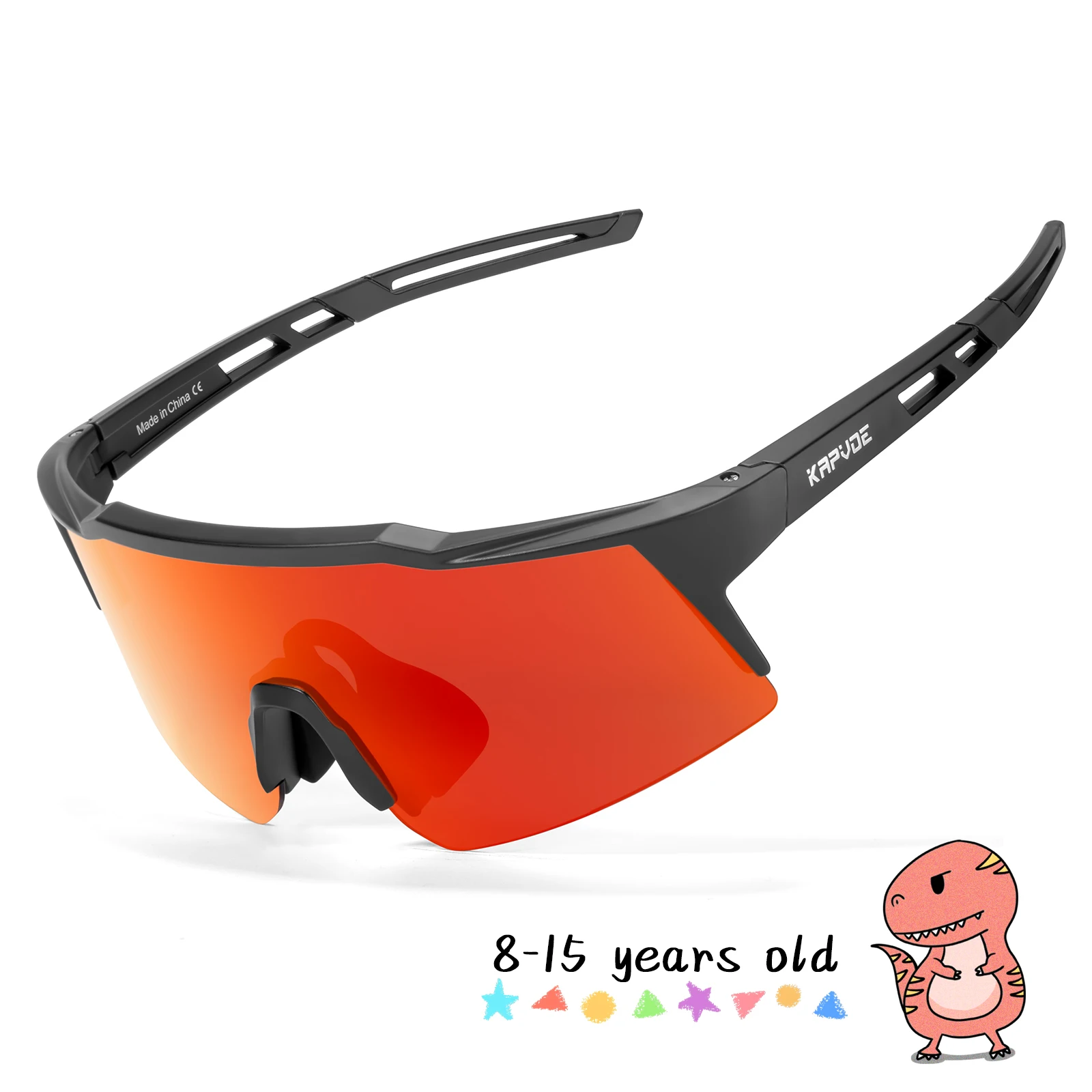 Kapvoe Cycling Sunglasses Child Polarized Sunglases Running Road Fishing Sunglasses Photochromic Sports Glasses Cycling Glasses - Image 2