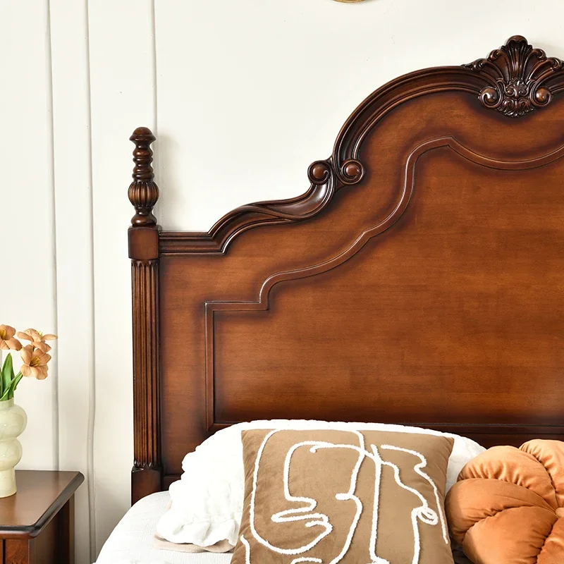 European Unique Bed Castle Design King Size Sex Sun Nordic Simple Bed Luxury Queen Bedroom Wooden Cama Unique Unique Furniture - Image 4