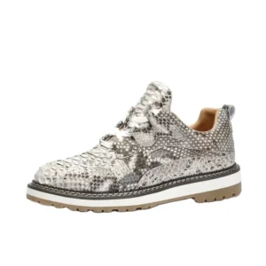 2025 new arrival Fashion Snake skin causal shoes men,male Genuine leather Sneaker PDD429