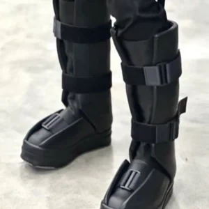 Men Chelsea Boots Platform Knee High Top Man Sneakers Gothic Heels Leather Luxury Vintage Trendy Designer Black Shoes