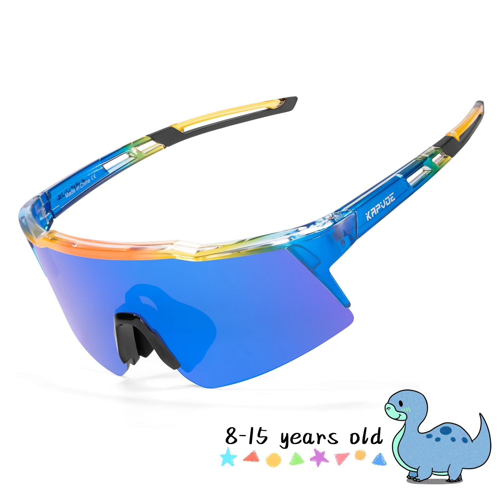 Kapvoe Cycling Sunglasses Child Polarized Sunglases Running Road Fishing Sunglasses Photochromic Sports Glasses Cycling Glasses - Image 3