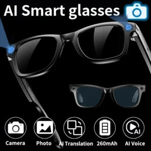AI Camera Glasses Wireless Smart Sunglasses with Camera Bluetooth Call Music Glasses Video Sound Recording Antiblue Glasees