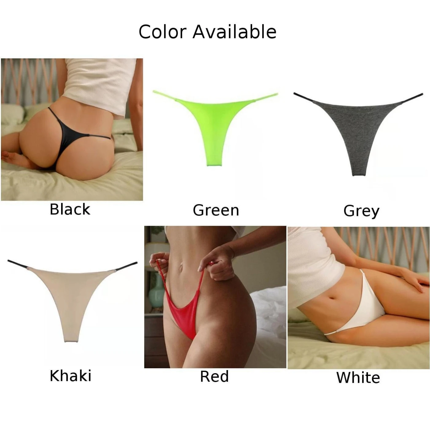 Bikini Shorts Summer Comfortable G010 Lightweight Lingerie Panties Polyester S~XL Thong Thong/String Breathable - Image 2