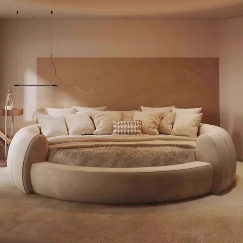 180X200cm furniture bedroom luxury king size Round bed sex bed Base beds and frames full marriage Nordic modern round bed