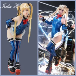 Irelia H Store DOA Marie Rose Cosplay Costume women sexy latex lingeries hot adults Custom size made