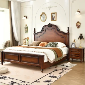 European Unique Bed Castle Design King Size Sex Sun Nordic Simple Bed Luxury Queen Bedroom Wooden Cama Unique Unique Furniture