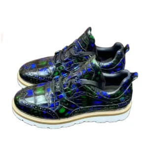 2025 new arrival Fashion Crocodile Skin causal shoes men,male Genuine sneakers PDD394