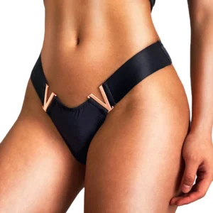 Sexy Women V-shaped Metal Sports Hip Lift Thongs Lingeries Low-waist Underwear Panties G-string T-back Nightwear Underpants