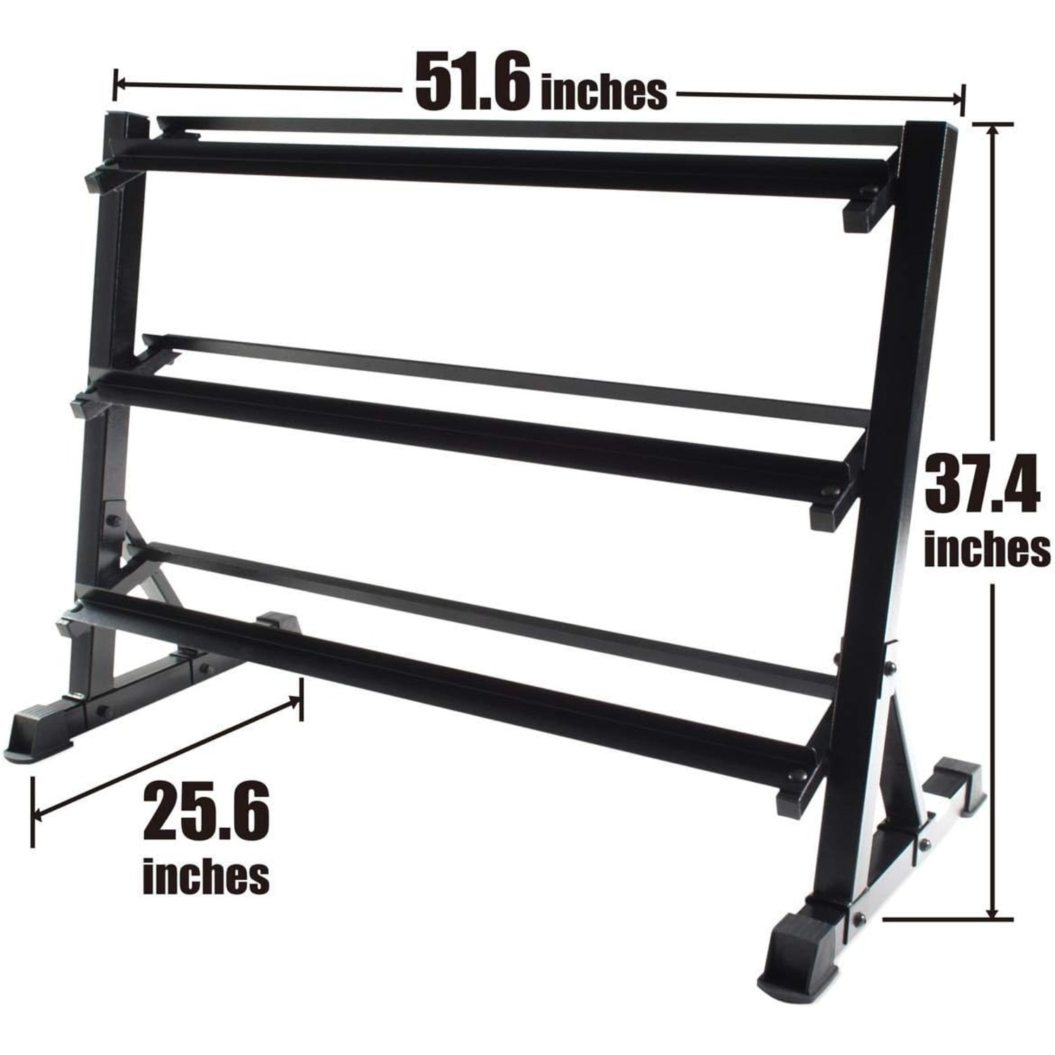 Rubber Coated Hex Dumbbell Set, Multiple Weight & Color Choices Available - Dumbbells with Rack Stand and Mat (550/1200/2100/3000 LB) - Image 7