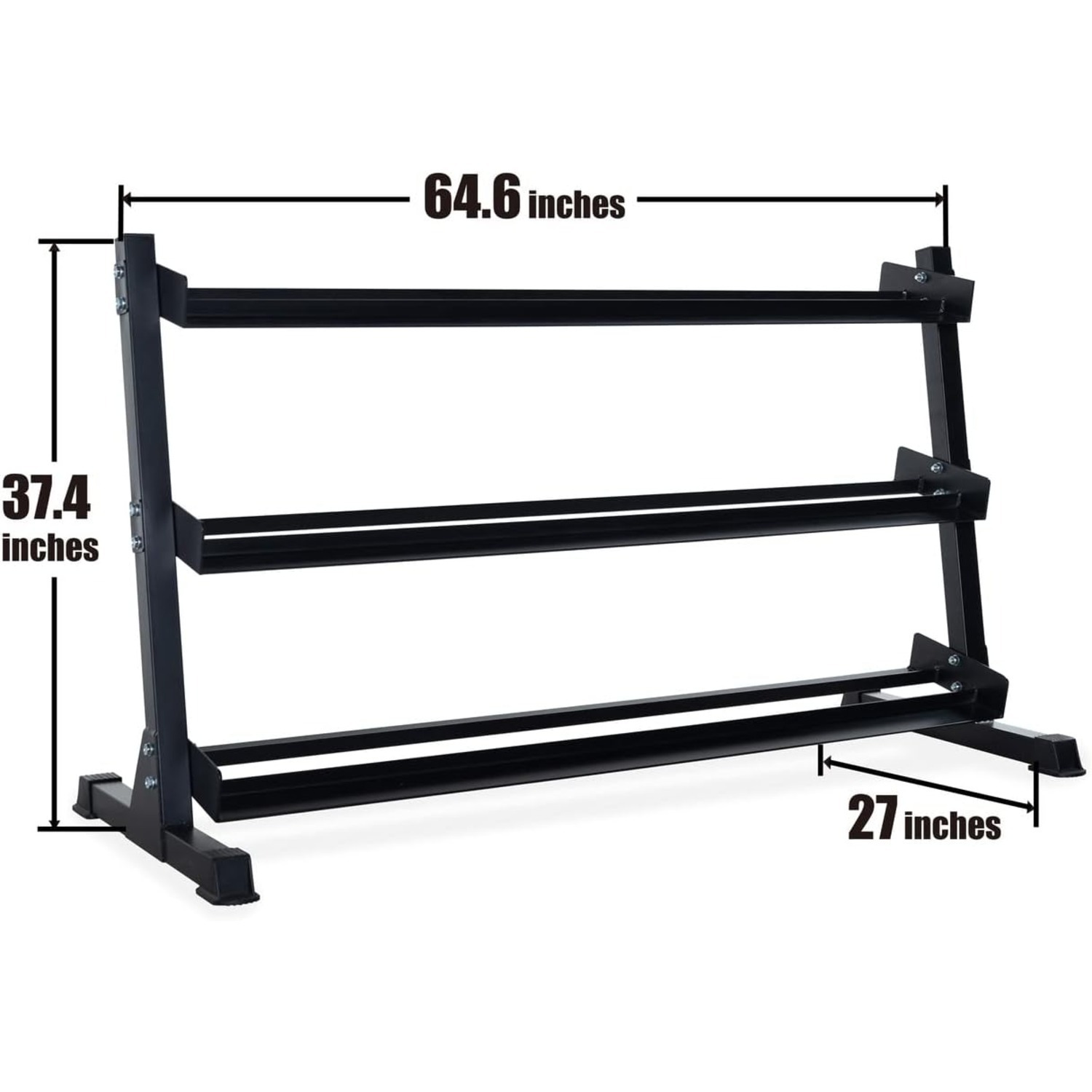 Rubber Coated Hex Dumbbell Set, Multiple Weight & Color Choices Available - Dumbbells with Rack Stand and Mat (550/1200/2100/3000 LB) - Image 19