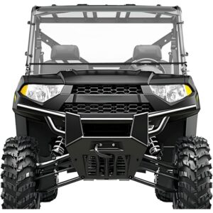Full Windshield Compatible with 2009-2023 for Polaris Ranger XP 500 570 700 800 Full Size Round Cage Full Windscreen (Two pieces spliced together )