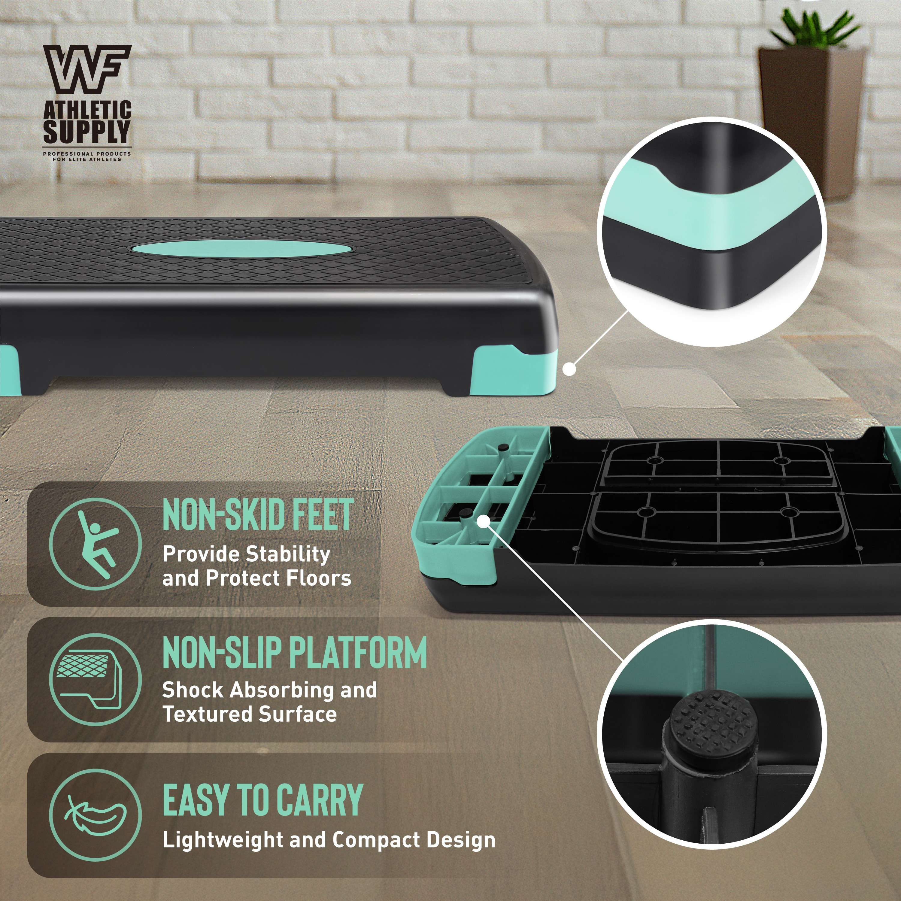 Aerobic Stepper Set with Dumbbells & Measuring Tape, Adjustable Height 2 Level Risers Workout Exercise Step Platform, 3 Colors, the Ultimate Gift for a Joyful Holiday and Merry Christmas - Image 14