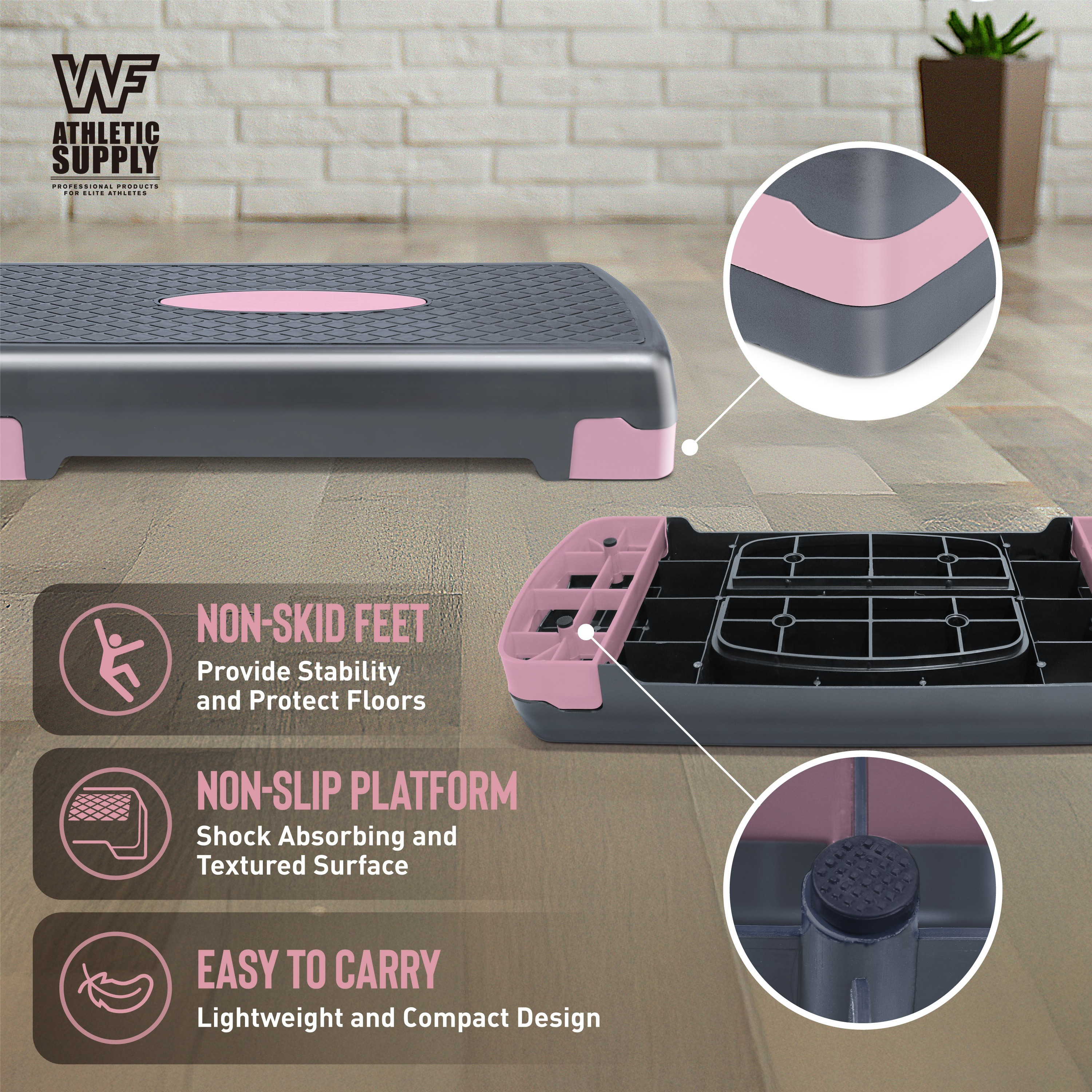 Aerobic Stepper Set with Dumbbells & Measuring Tape, Adjustable Height 2 Level Risers Workout Exercise Step Platform, 3 Colors, the Ultimate Gift for a Joyful Holiday and Merry Christmas - Image 9