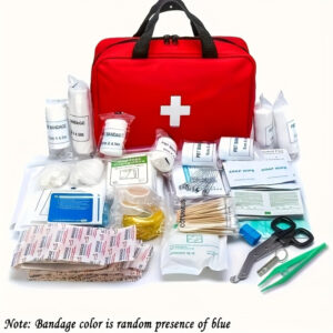 184pcs First Aid Kit, Multi-purpose Emergency Medical Supplies Portable Medical Bag, For Outdoor Hiking, Camping And More