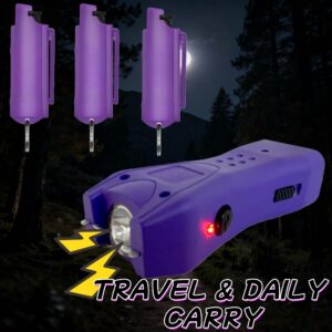 4-Pack Purple Travel & Everyday Carry Accessory Set – Compact Keyring Accessories and Portable Essentials for Camping, Hiking, Night Walks, Road Trips, Campus Life and Daily Travel, Lightweight and Easy to Carry for Women, Students and Outdoor Lovers, Ideal Back-to-School, Black Friday and Christmas Gift Choice
