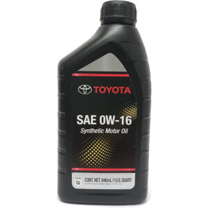 Toyota 0W-16 Full Synthetic Engine Oil | 1 Qt Bottles | Pack of 6 | Genuine Toyota (00279-16QTE)
