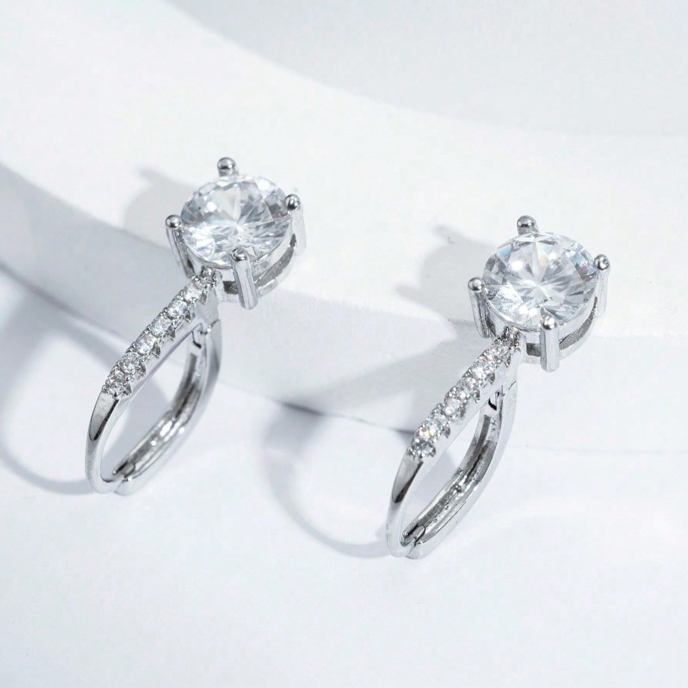 6.5mm/7.5mm/8mm Moissanite Stud Earrings For Women Men, 925 Sterling Silver Stu…