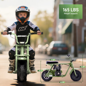 99cc Mini Bike, Gas Dirt Bikes, Pit Bike Gas Powered Mini for Adult, MiniBike Motorcycle, Max Load 165 Lbs, Max Speed 34.5KM/H