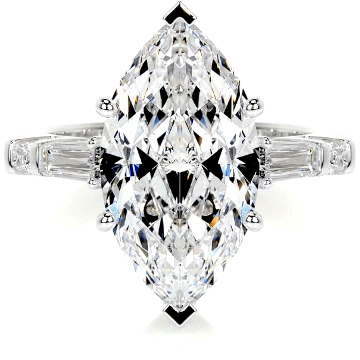 1pc 4.3ct Olive cut Moissante engagement ring Women'S Silvery Moissante Ring Daily life Marriage marriage gifts