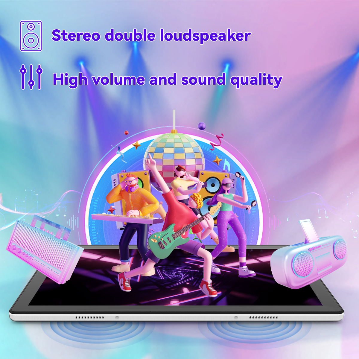 AEEZO Android 14 Tablet with Face Unlock, 10.1 Inch HD Display, Octa-Core Processor, 12GB RAM, 64GB ROM, 1TB Expandable Storage, 5000mAh Battery, 5MP+8MP Cameras, Includes Headphones, Wireless Mouse, Keyboard, Stylus, and Case christmas gifts - Image 13